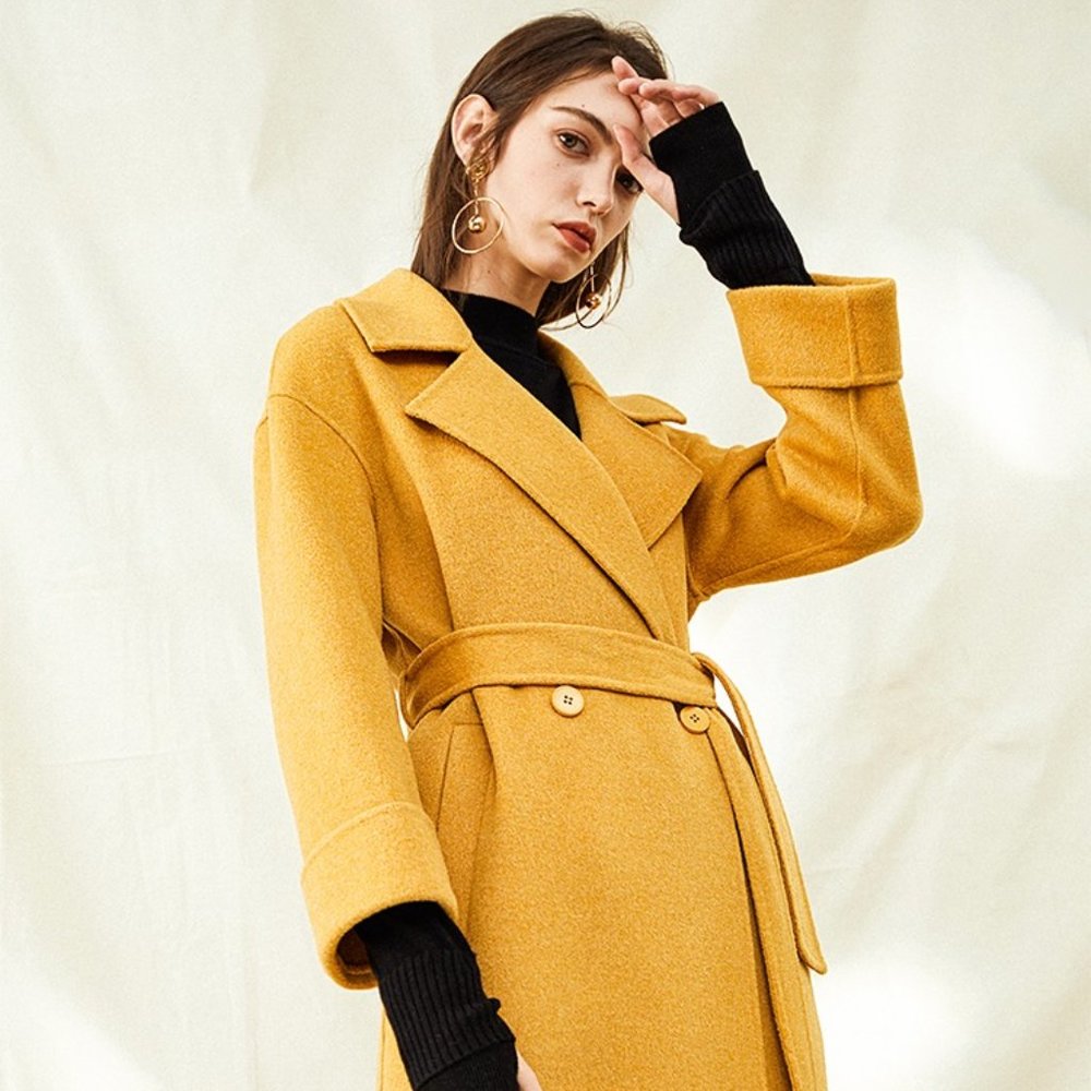 100% Wool Mustard/Gold Winter Coat
